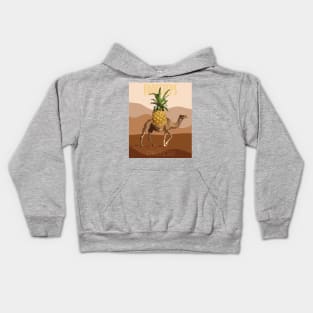 Footsteps of a Stranger in the desert - Dromedary with Pineapple Kids Hoodie